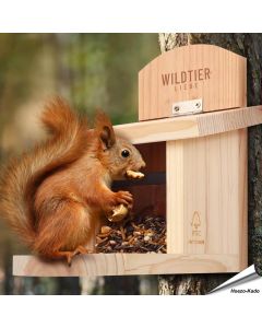 Voederhuis voor eekhoorns | FSC-gecertificeerd hout | Vogelhuisje.com