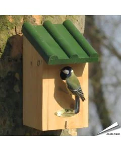 Nestkast koolmees "Week van de Nestkast" ✔️ Aanbevolen door Vogelbescherming NL en SOVON ✔️ FSC-gecertificeerd hout ✔️ Mooie geschenkdoos ✔️ Koop bij Vogelhuisje.com