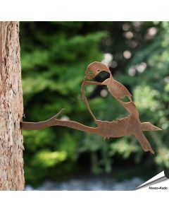 Metalen vogel - Huismus (Cor-Ten staal)