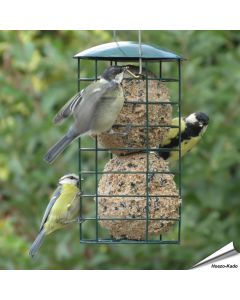 Aniculis Reuze-vetbollenautomaat (groen) ✔️ Duurzaam, gepoedercoat staal ✔️ Geschikt voor kleine en middelgrote tuinvogels ✔️ Eenvoudig online te bestellen bij Vogelhuisje.com