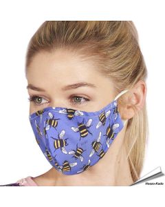 Mondkapje Bijenprint | Wasbaar - Neusstrip