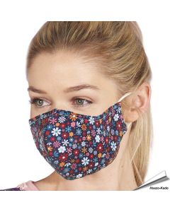 Mondkapje Bloemenprint | Wasbaar - Neusstrip