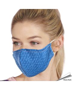 Mondkapje blauwe blokjes | Wasbaar - Neusstrip