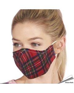 Mondkapje Schotse ruit | Wasbaar - Neusstrip