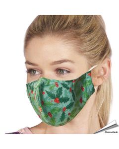 Mondkapje Kerst - Hulst & Besjes | Wasbaar - Neusstrip
