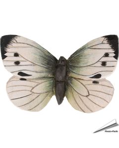 DecoButterfly - Houtgesneden vlinder in de vorm van een Groot Koolwitje