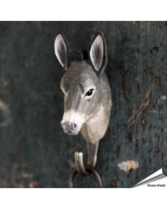 Kledinghaak - Ezel ✔️ Hoogwaardig hout en met de hand beschilderd ✔️ Handgemaakt, milieuvriendelijk ✔️ Maximaal draagvermogen: 10 kg ➤ Bestel op Vogelhuisje.com