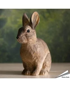 Houten konijn van Wildlife Garden – een prachtige decoratie waar het hele gezin van zal genieten! ✔️ Natuurgetrouw vormgegeven en realistisch gekleurd ➤ Bestel nu eenvoudig online bij Hoezo-Kado