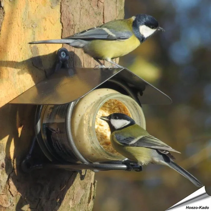 Metaaldraad Pindakaaspothouder voor potjes vogelpindakaas - Vogelhuisje.COM