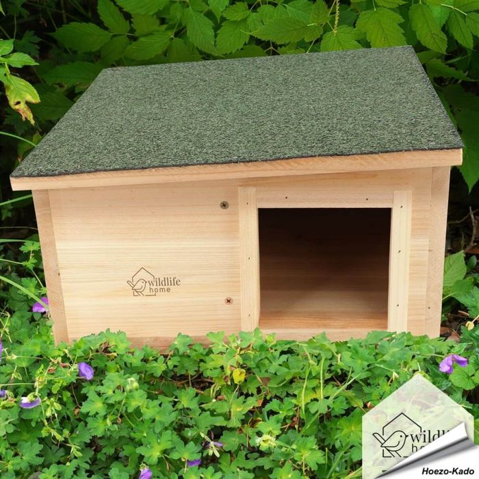 Houten Egelhuis XL | Bouwpakket | Vogelhuisje.com