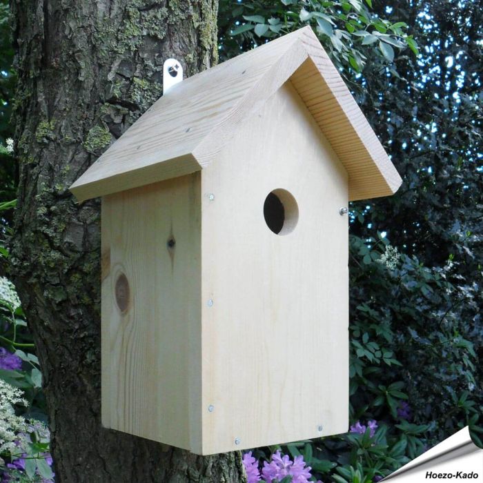 Houten nestkast bouwpakket voor mezen ✔️ Aanbevolen door Vogelbescherming Nederland ✔️ Leuk en leerzaam bouwproject voor het hele gezin ✔️ Gemaakt van duurzaam FSC-hout ✔️ Bestel nu op Vogelhuisje.com