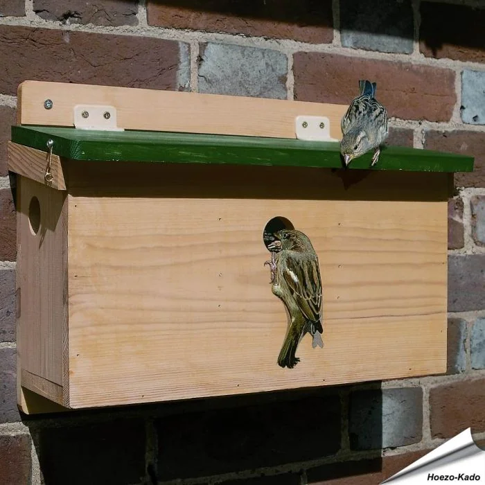 Kolonienestkast voor huismussen ✔️ 3 aparte nestkamers (34mm opening) ✔️ Duurzaam FSC-hout ✔️ Aanbevolen door Vogelbescherming NL ✔️ Bestel nu bij Vogelhuisje.com