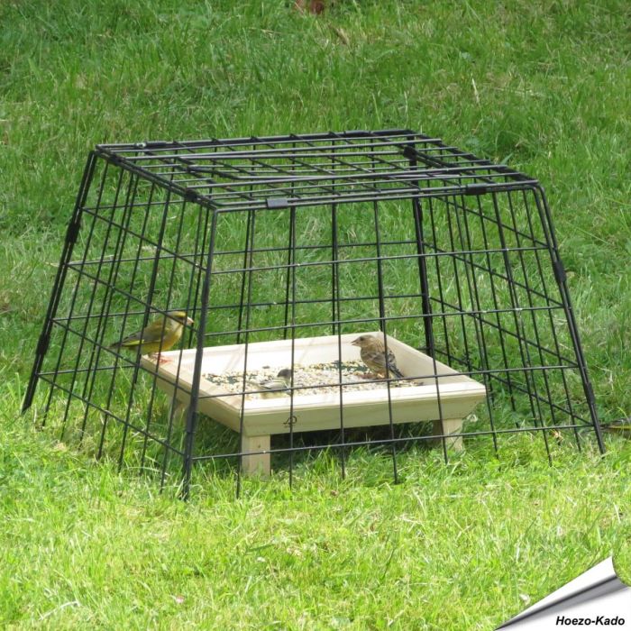 Beschermkooi voor grondvoedertafels (zwart)