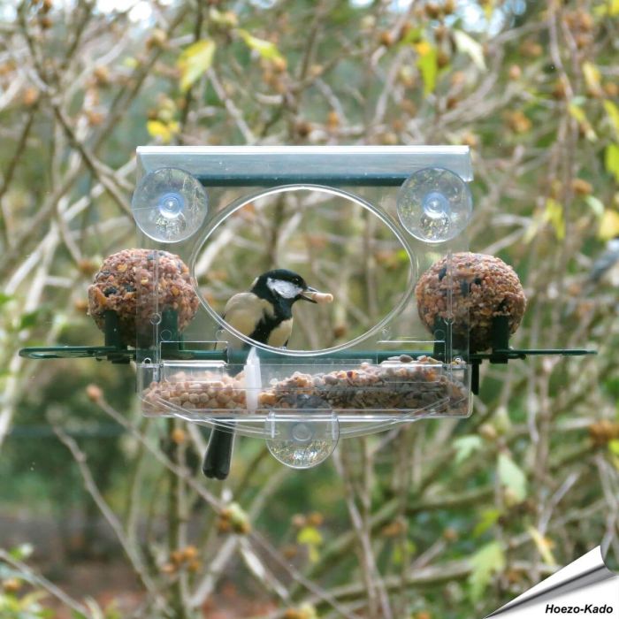 Raamvoederhuis Bolmso Deluxe Birdfeeder - www.vogelhuisje.com
