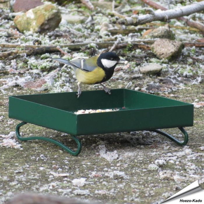 Metalen voedertafel van Aniculis voor tuinvogels ✔️ Zeer stabiele metalen constructie ✔️ Poedergecoate afwerking ✔️ Hygiënisch - eenvoudig schoon te maken ✔️ Bestel op Vogelhuisje.com