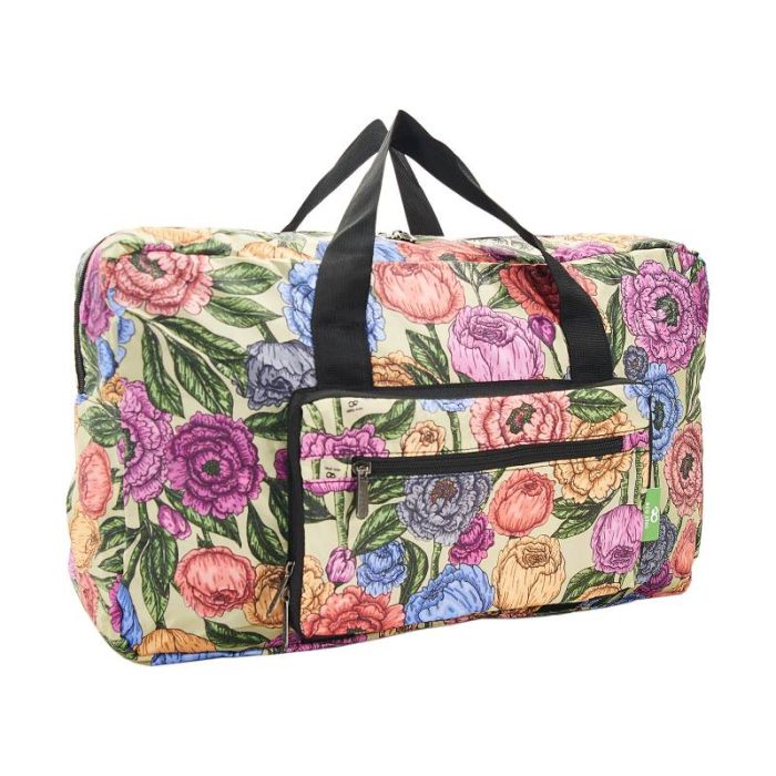 Opvouwbare weekendtas met Pioenrozen