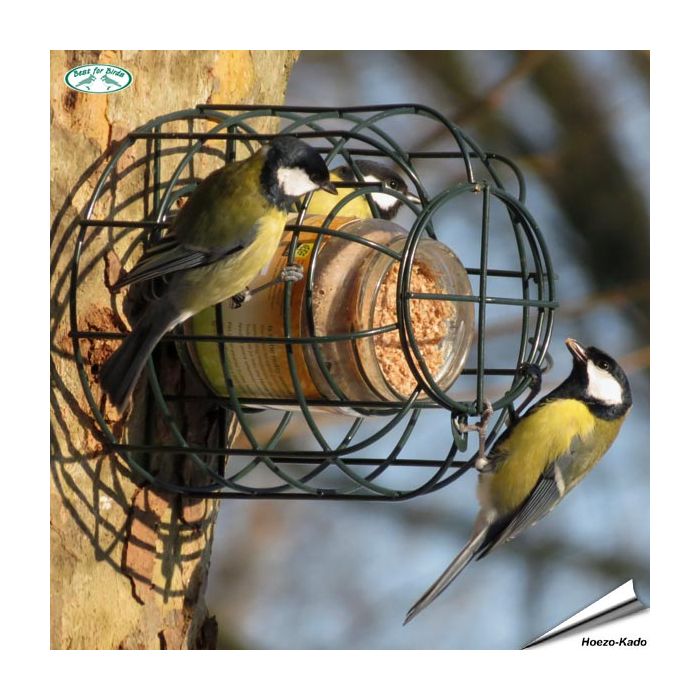 Pindakaaspothouder met beschermkooi