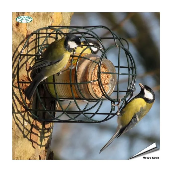 Pindakaaspothouder met beschermkooi