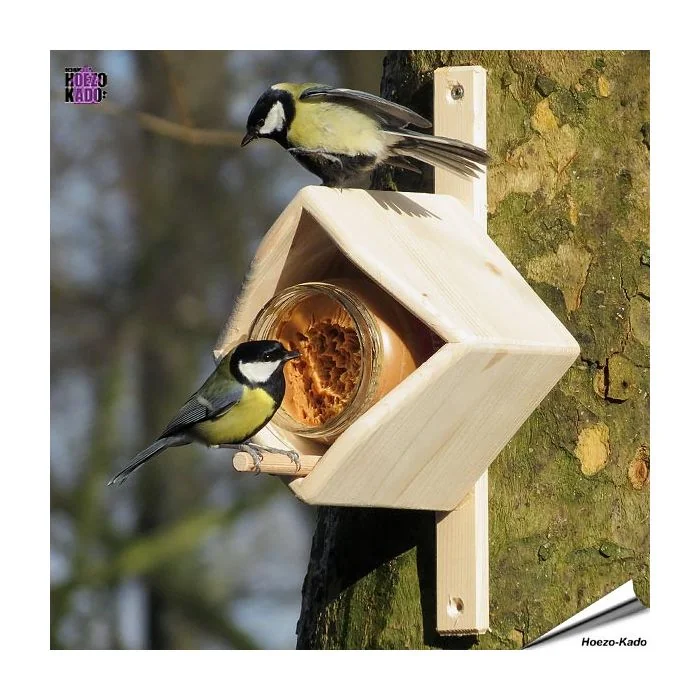 Pindakaaspothouder Arachis (naturel) - Geschikt voor Koolmezen