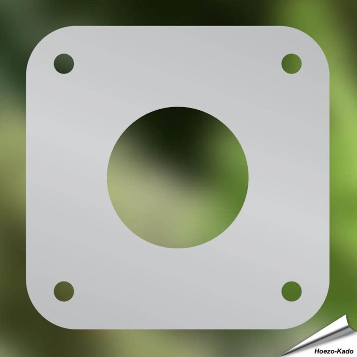 RVS Invliegplaatje voor nestkasten - vierkant (28mm) - Voorkomt uithakken van de invliegopening van je houten nestkast.