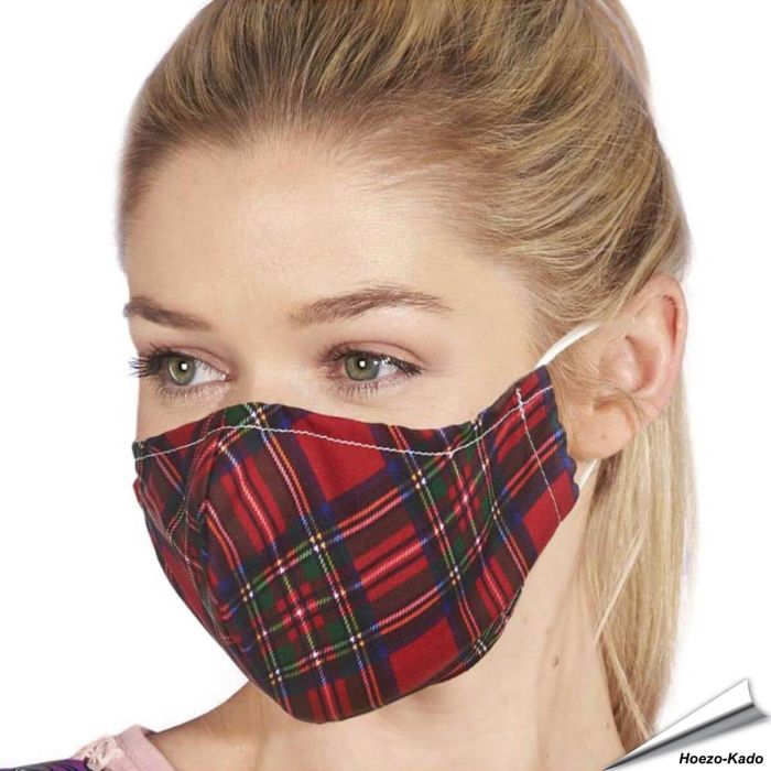 Mondkapje Schotse ruit | Wasbaar - Neusstrip