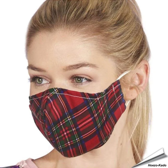 Mondkapje Schotse ruit | Wasbaar - Neusstrip