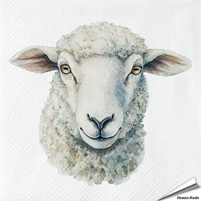 Stijlvolle servetten met een schaap (boederijdier) van Esschert Design ✔️ FSC-papier, 3-laags, biologisch afbreekbaar ✔️ Perfect voor elke tafelsetting ➤ Bestel bij Vogelhuisje.com