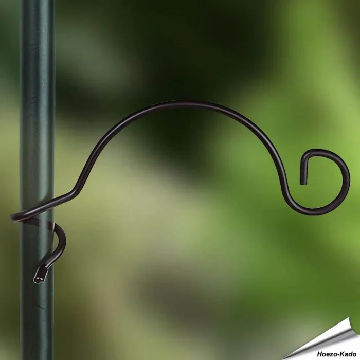 Wrap-around metalen haken voor vogelvoederstations ✔️ Compatibel met palen Ø 22mm ✔️ Gemaakt van stevig, gepoedercoat staal ✔️ Bestel direct online bij Vogelhuisje.com