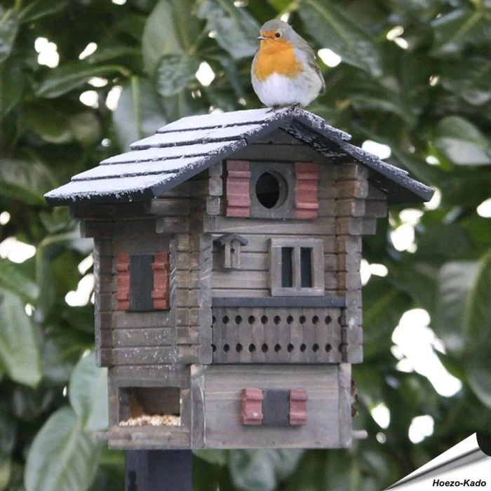 Multiholk Fjällstugan (Voederhuis en Nestkast) | Vogelhuisje.com