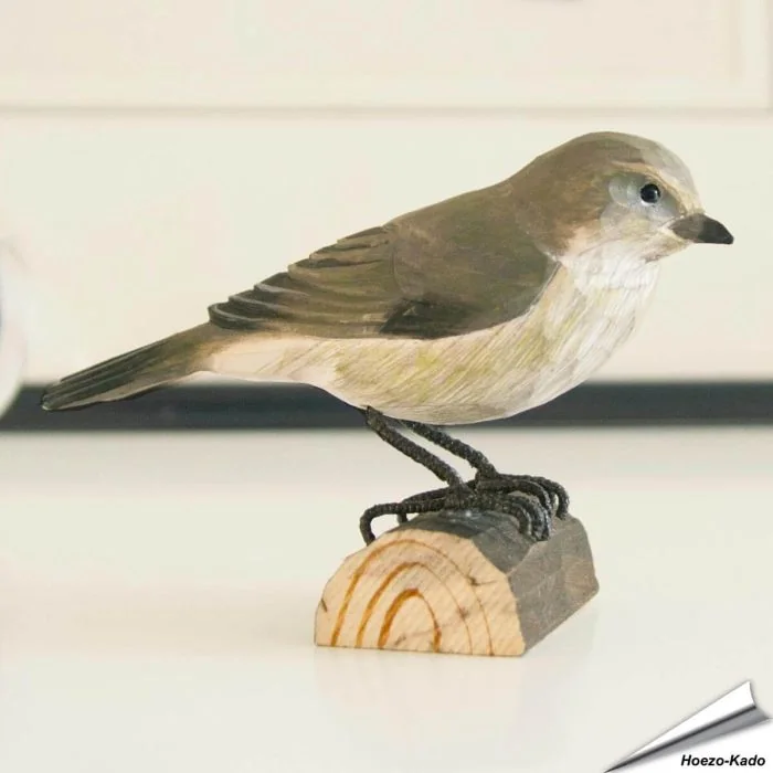 DecoBird - TjifTjaf | Houtgesneden vogel | lindenhout