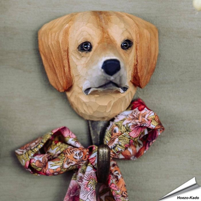 Houten Kledinghaak Golden Retriever - Wildlife Garden