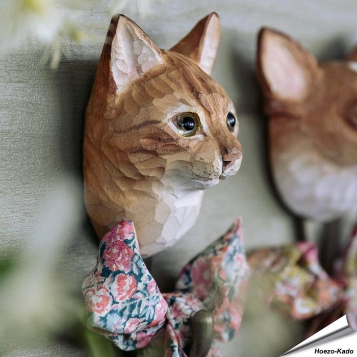 Houten Kledinghaak Rode Kat - Wildlife Garden