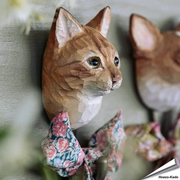 Houten Kledinghaak Rode Kat - Wildlife Garden