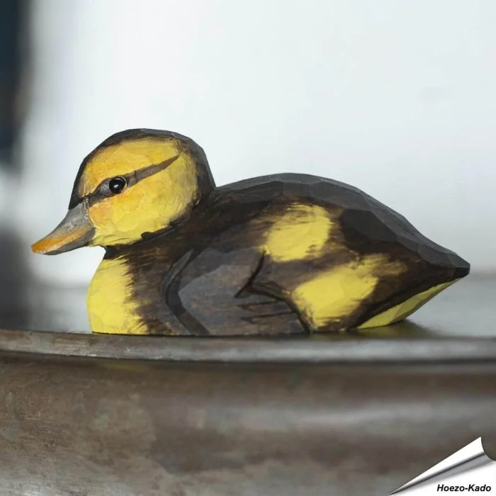 DecoBird - Wild Eendje | Houtgesneden vogel | lindenhout