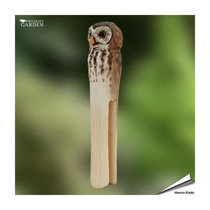 Decoratieve wasknijper Decoclip Steenuil – handgemaakt en milieuvriendelijk