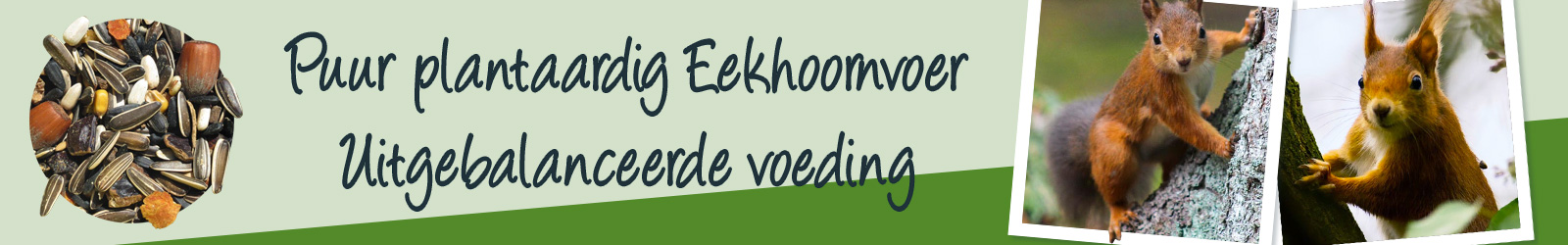 Puur plantaardig Eekhoornvoer- Uitgebalanceerde voeding