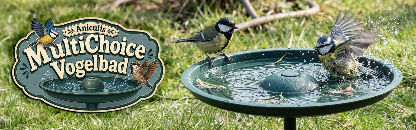 Vogelbad MultiChoice - Multi-functionele waterschaal voor vogels Vogelbad MultiChoice - Multi-functionele waterschaal voor vogels